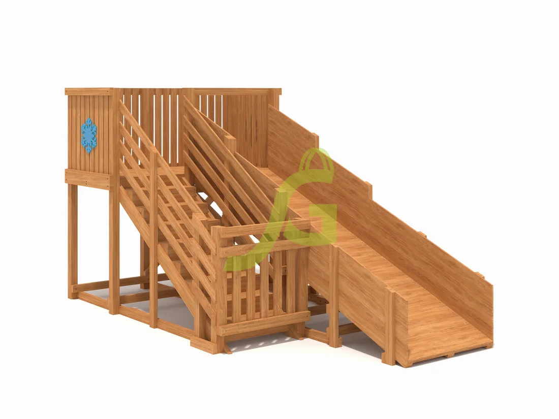 Деревянная зимняя горка «IgraGrad Snow Fox», скат 4 м Деревянная зимняя горка «IgraGrad Snow Fox», скат 4 м