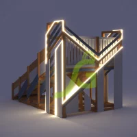 Детская площадка IgraGrad Панда Фани с балконом мод.1 и трубой 2.1м