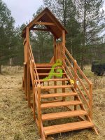 Заливная горка «IgraGrad Snow Fox Start с крышей», скат 4 м