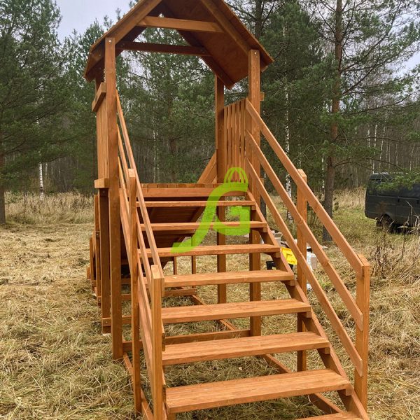 Заливная горка «IgraGrad Snow Fox Start с крышей», скат 4 м