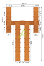 Зимняя горка «IgraGrad Snow Fox», 4 ската