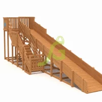 Зимняя горка «IgraGrad Snow Fox (Домик)», скат 10 м