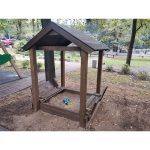 Серия P модель 1 — песочница с крышкой «трансформер» и теневым навесом