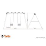 Серия O модель 2 — качели с деревянными сидениями со спинкой