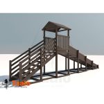 Серия W модель 2.1 – игровая конструкция с широкой горкой и докатом