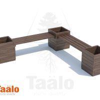 Серия R модель 2 — скамья с кадками для растений