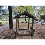 Серия P модель 1 — песочница с крышкой «трансформер» и теневым навесом