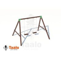 Серия O модель 2 — качели с деревянными сидениями со спинкой