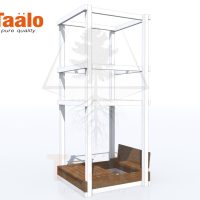 Серия TP модель 2 — песочница с крышкой «трансформер» пристроенная к домику (элемент детской игровой конструкции — песочница для частных владений)