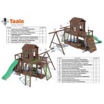 Серия C2 модель 3, детская игровая — спортивная конструкция