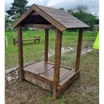 Серия P модель 1 — песочница с крышкой «трансформер» и теневым навесом