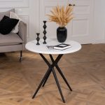 Серия «Stepp» стол «Teori» d800*750мм. (белый/черный)