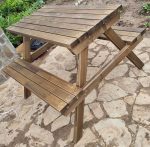 Серия Q модель 1 — столик с лавочками 1200х1200х800мм.