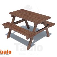 Серия Q модель 1 — столик с лавочками 1200х1200х800мм.