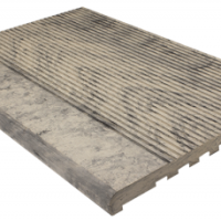 Ступень ДПК WOODVEX Select Colorite 348х22х3000 Бело-серая Полнотелая