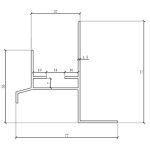 Стартовый профиль для фасадной панели NUSADUA 77х77х3600 (перфорированный) Черный