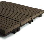 Садовый паркет ДПК на пластиковой основе 300х300х20 Шоколад