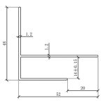 F-профиль NUSADUA для стеновой панели 48х52х3600 Черный