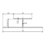 H-профиль NUSADUA для стеновой панели 32х70х3600 Черный