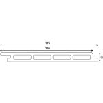 Фасадная панель 175х15х3000 Коричневый