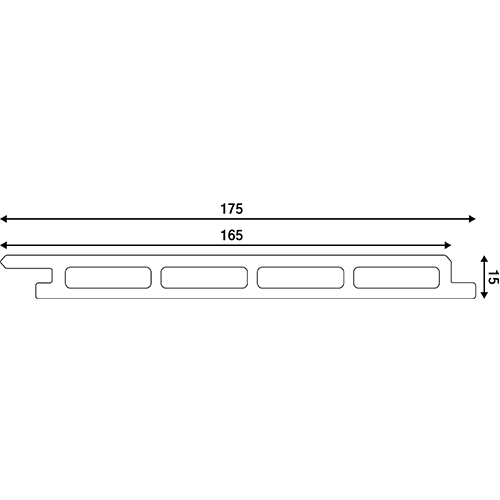 Фасадная панель 175х15х3000 Серый