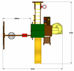 Детская площадка Мельница с трубой 3