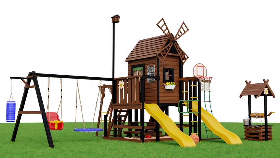 Детская площадка Мельница ‘Marvill 3’ + игровой колодец ‘Reverso’ Детская площадка Мельница ‘Marvill 3’ + игровой колодец ‘Reverso’