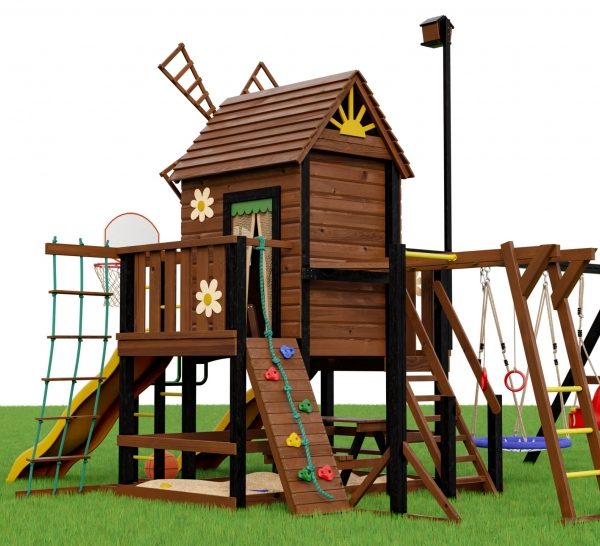 Детская площадка Мельница ‘Marvill 3’ + игровой колодец ‘Reverso’