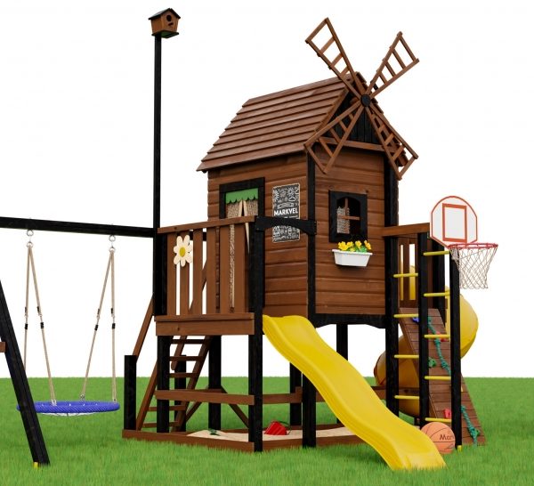 Детская площадка Мельница ‘Marvill 4’ + игровой колодец ‘Reverso’
