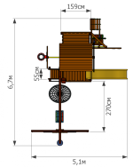 Детская площадка Мельница ‘Marvill 2’ + игровой колодец ‘Reverso’