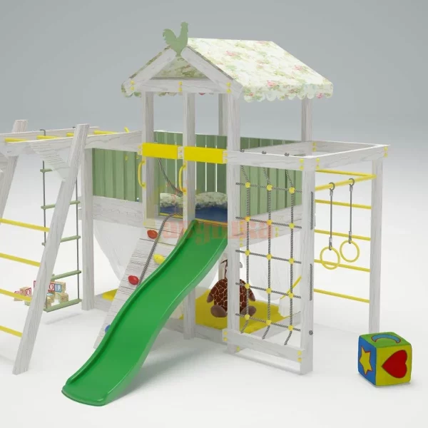 Игровой комплекс Савушка Baby 4 оливковый