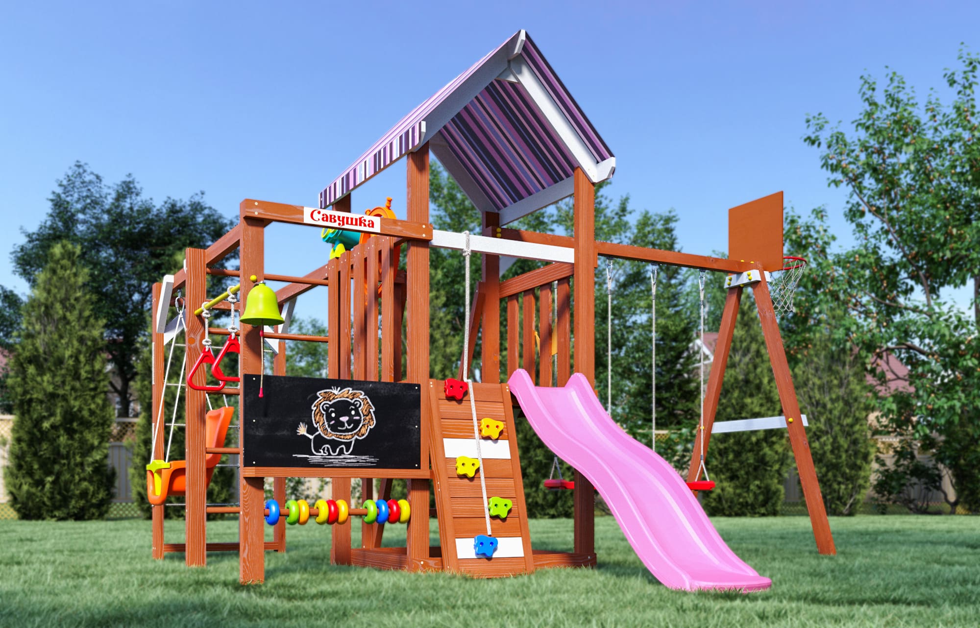Детская площадка Савушка TooSun (Тусун) 12 (розовый) Детская площадка Савушка TooSun (Тусун) 12 (розовый)