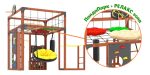 Детская площадка Савушка КУБ-1 (Махагон)