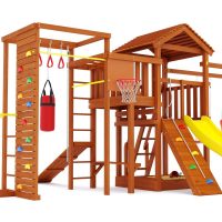 Детская площадка Савушка Мастер 7 с плетеным креслом