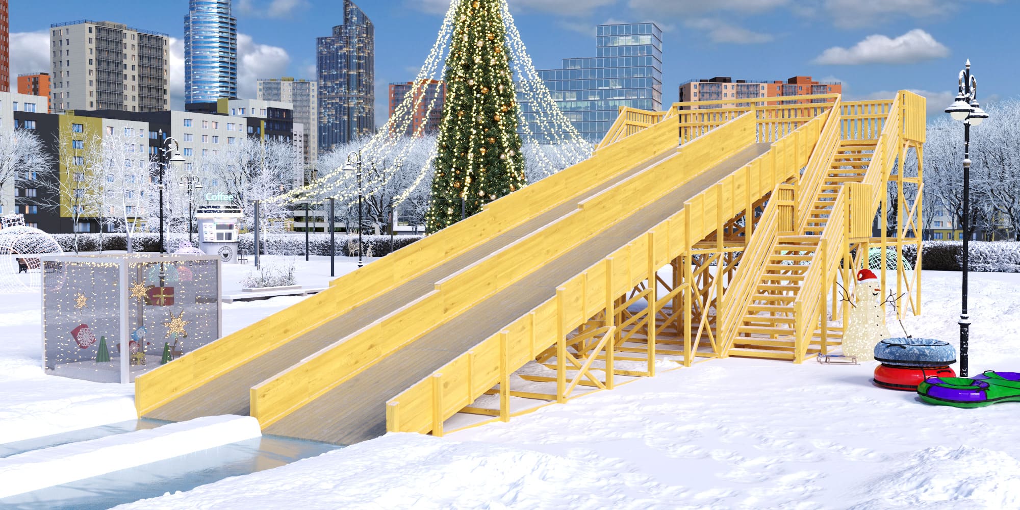 Зимняя горка Савушка Зима Wood 12/1 Зимняя горка Савушка Зима Wood 12/1